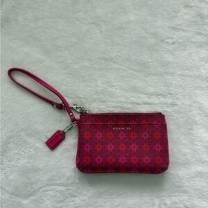 Coach Fuchsia Patterned Wristlet